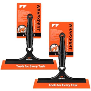 Imagem de WRAPXPERT Rodo de película de janela, 2 peças de rodo de lâmina larga de 20 cm para instalação de filme de janela de carro, kit de ferramentas de escurecimento de janelas para para-brisas, kit de