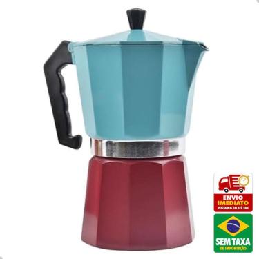 Imagem de Cafeteira Italiana Alumínio Colorida 9 Xícaras 450ml Café Ex