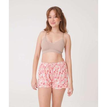 Imagem de Short Pijama Feminino Avulso Estampa Ursos Marisa-16483, Rosa, P