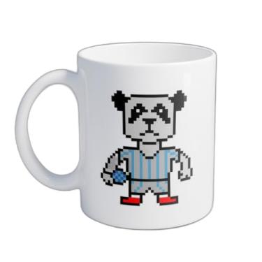 Imagem de Caneca Xícara de Café Porcelana 300ml Pixel Art Jogador de Futebol
