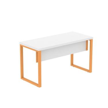 Imagem de Mesa Escritório 1500x600x750mm M150-60pe40tub Branco-laranja Picasso