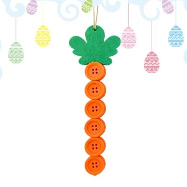 Imagem de Kits de Enfeites com Botões | Arte Colorida Com Tema De Páscoa | Conjunto Para Decorações DIY | Para Decoração De Árvore De Natal E Festas Em Casa