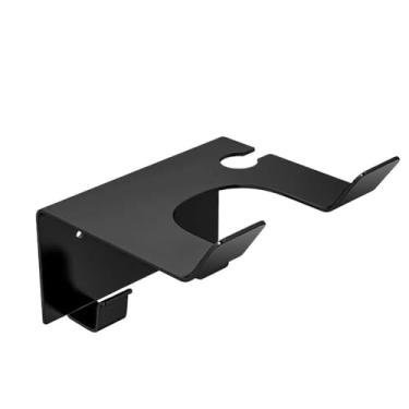 Imagem de Suporte para secador de cabelo de metal montado na parede para casa de banho, suporte de secador de cabelo, prático, multifuncional, suporte de armazenamento para secador de cabelo para banheiro e