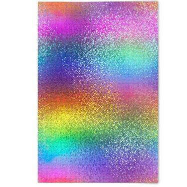 Imagem de Jigsaw Puzzles 1000 Piece for Adults Vibrant Rainbow Colors Friends Family Game Gifts Winter Scene Puzzles Art Family Game Painting, 1000 Pieces, 29.5" x 19.7"