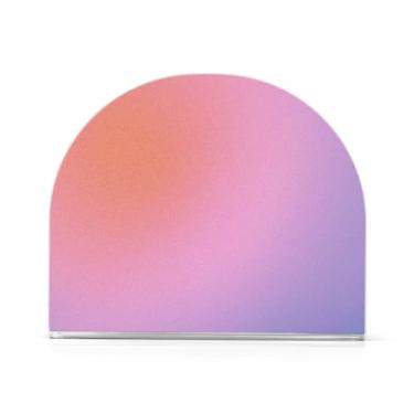 Imagem de Suporte de guardanapo de papel acrílico roxo gradiente moderno legal, suporte de guardanapo de toalha de hóspede em forma de U, suporte de toalha de mão para banheiro, dispensador de bandeja de papel