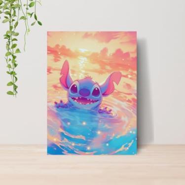 Imagem de Genérico, Quadro Lilo e Stitch Infantil A4 | Placa MDF 04