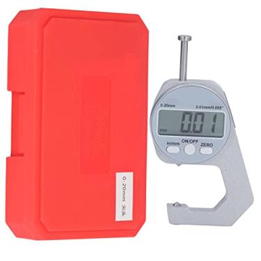 Imagem de Medidor de Espessura Digital, Medidor de Espessura Multifuncional de 0-20 Mm Com Display LED para Papel de Tecido de Couro e Metal Fino Medição Precisa Desligamento Inteligente