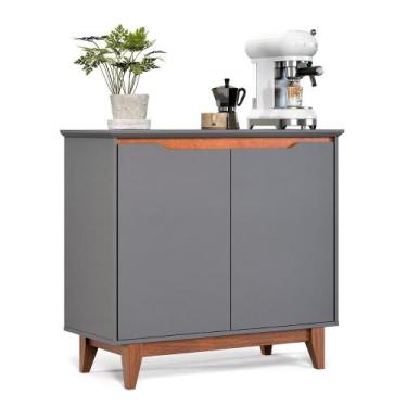 Imagem de Aparador Buffet Flow 2 Portas com Pés de Madeira Maciça - EJ Móveis, C