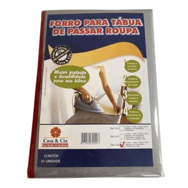 Imagem de Forro para Tábua de Passar Ajustável com Espuma Térmica Super Luxo Medidas 0,46 x 1,38 m