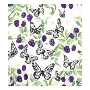 Imagem de CEBUGI Capa de ímã de lava-louças borboletas pretas e brancas decorativas capas de porta de lava-louças 58 x 66 cm decalque de painel de geladeira para decoração de cozinha doméstica