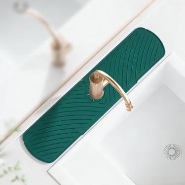 Imagem de Tapete de torneira para pia de cozinha, protetor de respingos ultra absorvente, bandeja de bacia de pedra de diatomita, protetor de respingos de cozinha, almofada absorvente de torneira para balcão de