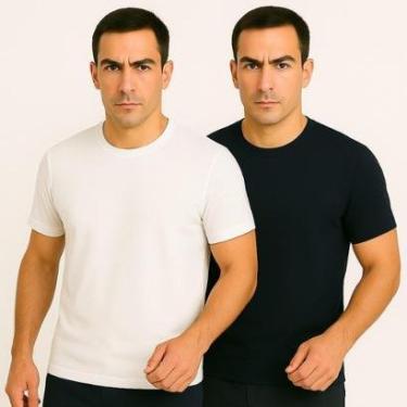 Imagem de Kit 2 Camisetas Masculina Para Academia Corrida Caminhada Básica Dia A Dia Alta Qualidade-Masculino
