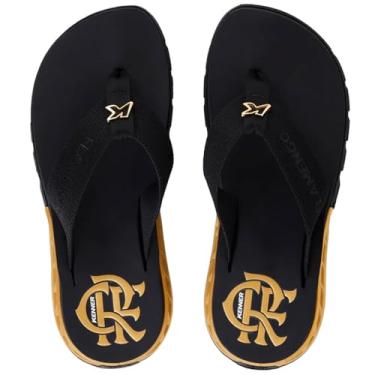 Imagem de Kenner, Sandália Chinelo Kenner Rakka Flamengo Cor:Preto/Dourado;Tamanho:37