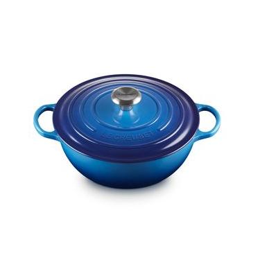 Imagem de Panela Marmita Gourmet Signature 26 cm Azul Azure Blue Le Creuset