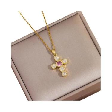 Imagem de Colar De Pingente De Cobre Banhado a Ouro 18K Para Mulheres, Uso Diári