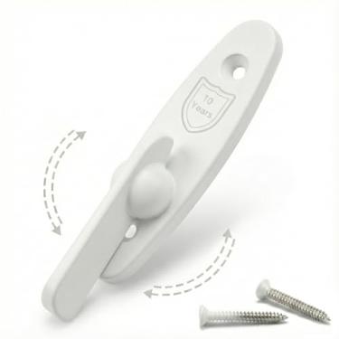 Imagem de Trava de polegar para substituição de fechadura de porta deslizante Andersen, trava de polegar deslizante de longa duração de 10 anos, fechadura de porta de pátio, cor branca