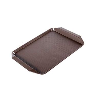 Imagem de Bandeja de Serviço Comida Jantar Refeitório Padrão Café Fast Food Superfície Retangular Multifuncional para Transporte Refeições Várias Ocasiões