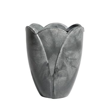 Imagem de Vaso Para Plantas Tulipa Em Design Leve Ideal Para Decoração Jardinagem(Cinza,2)