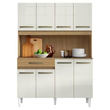 Imagem de Kit Cozinha Compacta Cleo 8 Portas 121cm Atacama Off White Armoveis - 