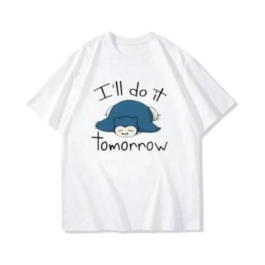 Imagem de Camiseta Unissex Pokémon Snorlax Para Jogos Portáteis, Casual De Verão