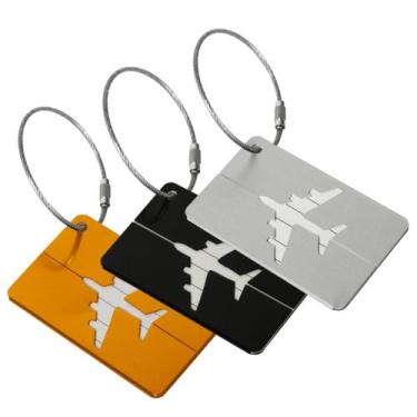Imagem de 3 Tags Mala Bagagem Viagem Mochila Identificador Seguro Resistente - K