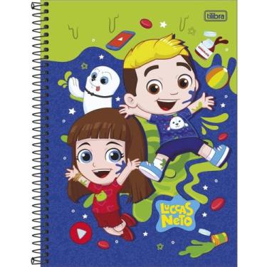 Imagem de Caderno Espiral Luccas Neto Capa Dura 80 Folhas 1 Matéria - Tilibra