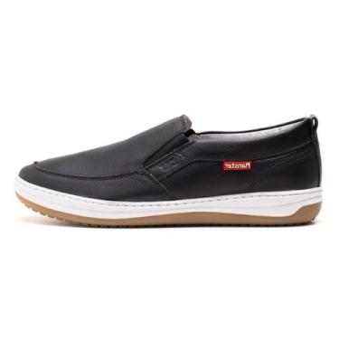 Imagem de Sapatênis Masculino Slip On Preto Couro DIfranca - 1001, 40