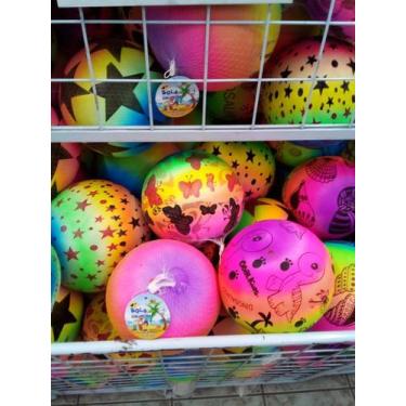 Imagem de 10 x Brinquedos  Vinil PVC Color Inflável bola vinil de praia - DNE