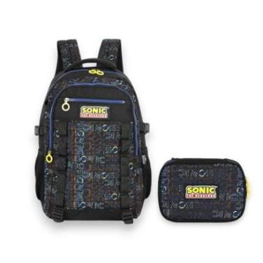 Imagem de Kit Mochila De Costas Escolar Sonic The Hedgehog-Unissex
