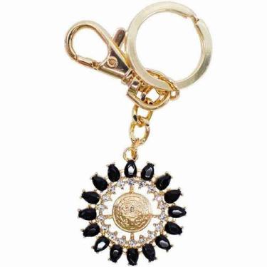 Imagem de Chaveiro Medalhão São Bento Detalhes Preto 3.6Cm - Tascoinport