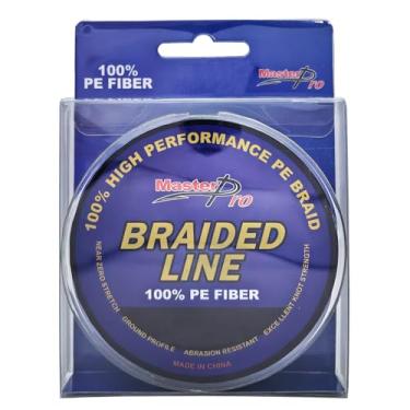 Imagem de MASTERPRO Linha de pesca de fibra PE 300 jardas, colorida, resistente à abrasão, 4 fios trançados, corda forte, 4,5 kg 6,8 kg 9,1 kg 11,3 kg 13,6 kg 18 kg 22,7 kg 36,3 kg 45,4 kg superlinha de