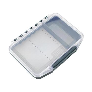 Imagem de menolana Caixa para anzóis de pesca Fly Box, ideal para guardar equipamentos de pesca, com divisórias ajustáveis ​​e alças fáceis de usar, Preto