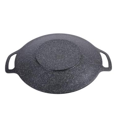 Imagem de SPYMINNPOO Panela de Grelha Coreana Com Revestimento Antiaderente de 6 Camadas Cozinha Rápida e Uniforme para Churrasco Interno e Externo, Grelha Saudável Durável para Bifes Costelas Frutos do Mar