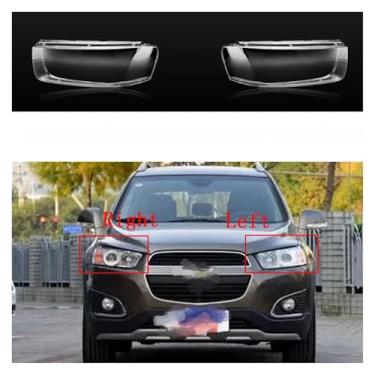 Imagem de Escudo do farol dianteiro do carro compatível com chevrolet captiva 2011 2012 2013 2014 2015 lente do farol substituir abajur capa(Left and right)