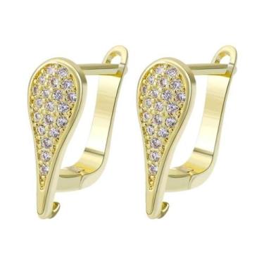 Imagem de Ganchos De Brinco Banhados a Ouro 18K, Anti-Alérgicos, Fecho De Brinco