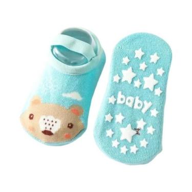 Imagem de Meias Antiderrapantes Unissex Para Bebês 3 Pares Meias Para Recém-nasc