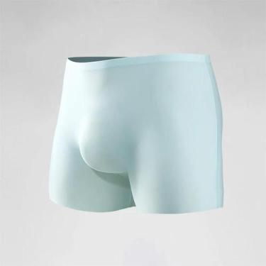 Imagem de Cuecas Boxer Masculinas 3-Pack Em Seda Gelada 3D Moldadas Sem Costura 