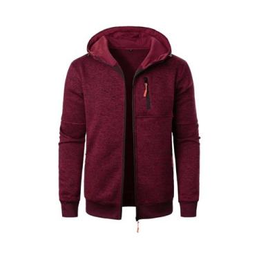 Imagem de Jaqueta Cardigan Masculina Com Capuz Para Esportes, Fitness E Casual, 