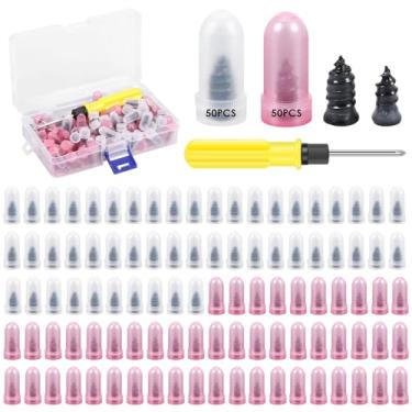 Imagem de 85/101 peças de reparo de pneu prego de borracha espiral parafuso de pneu ferramenta rápida auto serviço plugue de reparo de pneu para carro, motocicleta, caminhão, trator, reparo de perfuração de