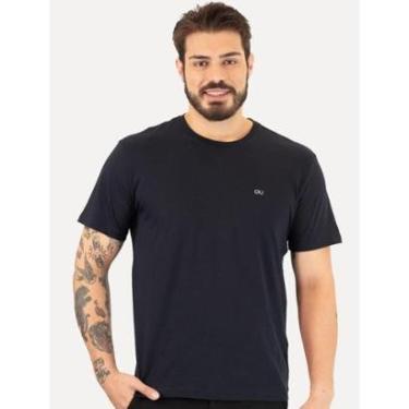 Imagem de Camiseta Calvin Klein Jeans Masculina CKJ Bordado Peito Azul Marinho-Masculino