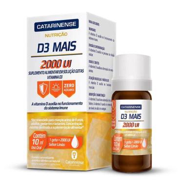 Imagem de Vitamina D3 Mais 2000 Ui Catarinense 10Ml