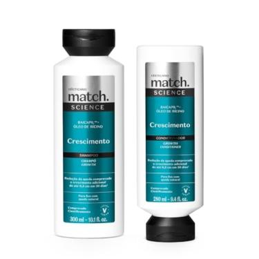 Imagem de Boticário Combo Match Science Crescimento (Shampoo 300ml + Condicionador 280ml) - Azul, Suave, Adulto Unissex