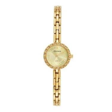 Imagem de Relógio Feminino Mondaine Clássico com Cristais Dourado Fino-Feminino