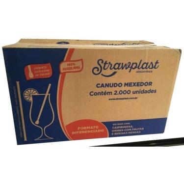 Imagem de Canudo Mexedor Com Pazinha Para Drink Ou Coquetel C/2000 Lis