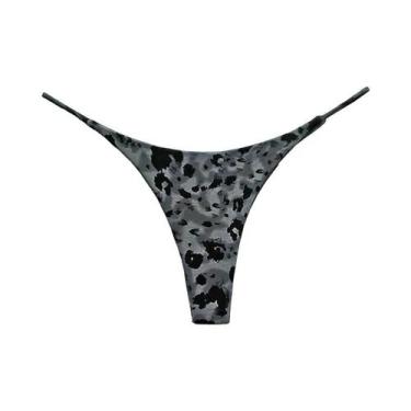 Imagem de Calcinhas De Algodão Estilo Tanga Leopard, Cintura Baixa, Lingerie Sem