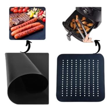 Imagem de Kit 02 Mantas de Teflon para Fritadeira Elétrica Air Fryer