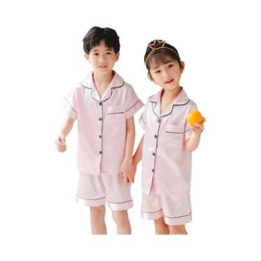 Imagem de Camisola De Cetim De Manga Longa Para Meninas, Roupa De Dormir Infanti