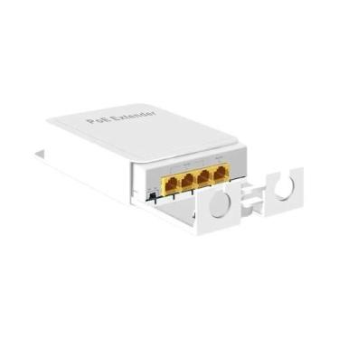 Imagem de Extensor POE De 4 Portas Para Uso Externo, Repetidor Gigabit 1000Mbps 