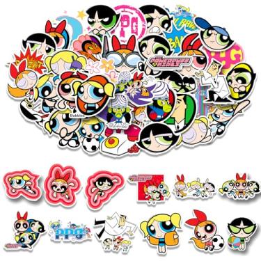 Imagem de Adesivos para meninas - 50 peças adesivos de garrafa de água fofos para crianças, adesivos de vinil à prova d'água para laptop bolsa bagagem skate capa de telefone presente de festa infantil presentes