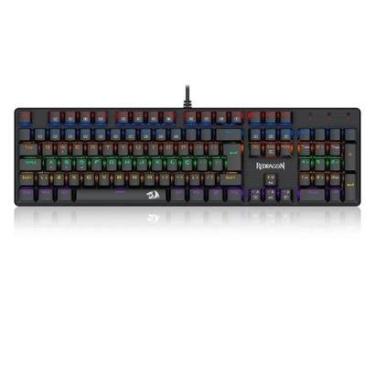 Imagem de Teclado Mecânico Gamer Redragon Valheim Rainbow, Switch Brown, ABNT2, Preto - K608-R (PT-BROWN)-Unissex